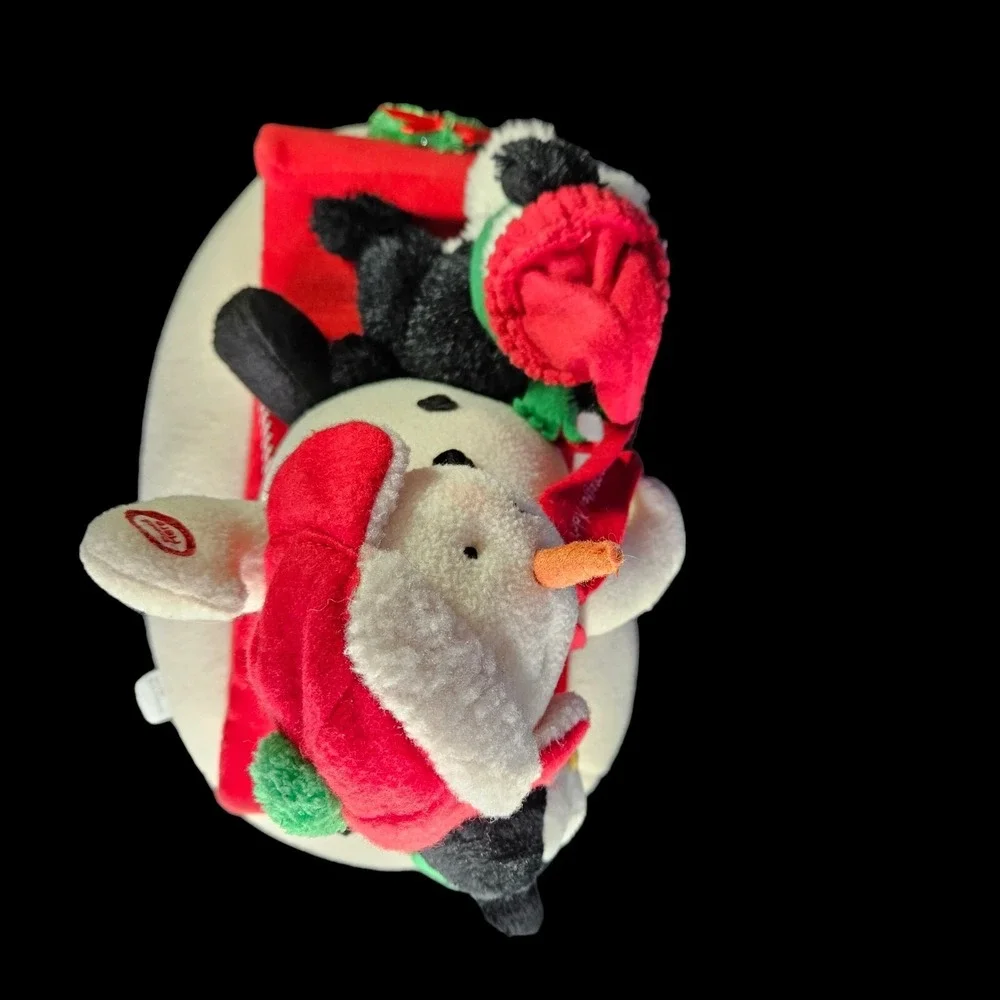 Hallmark Jingle Pals Snowman Sleigh Ride Musical Animated Sled Penguin Dog Video